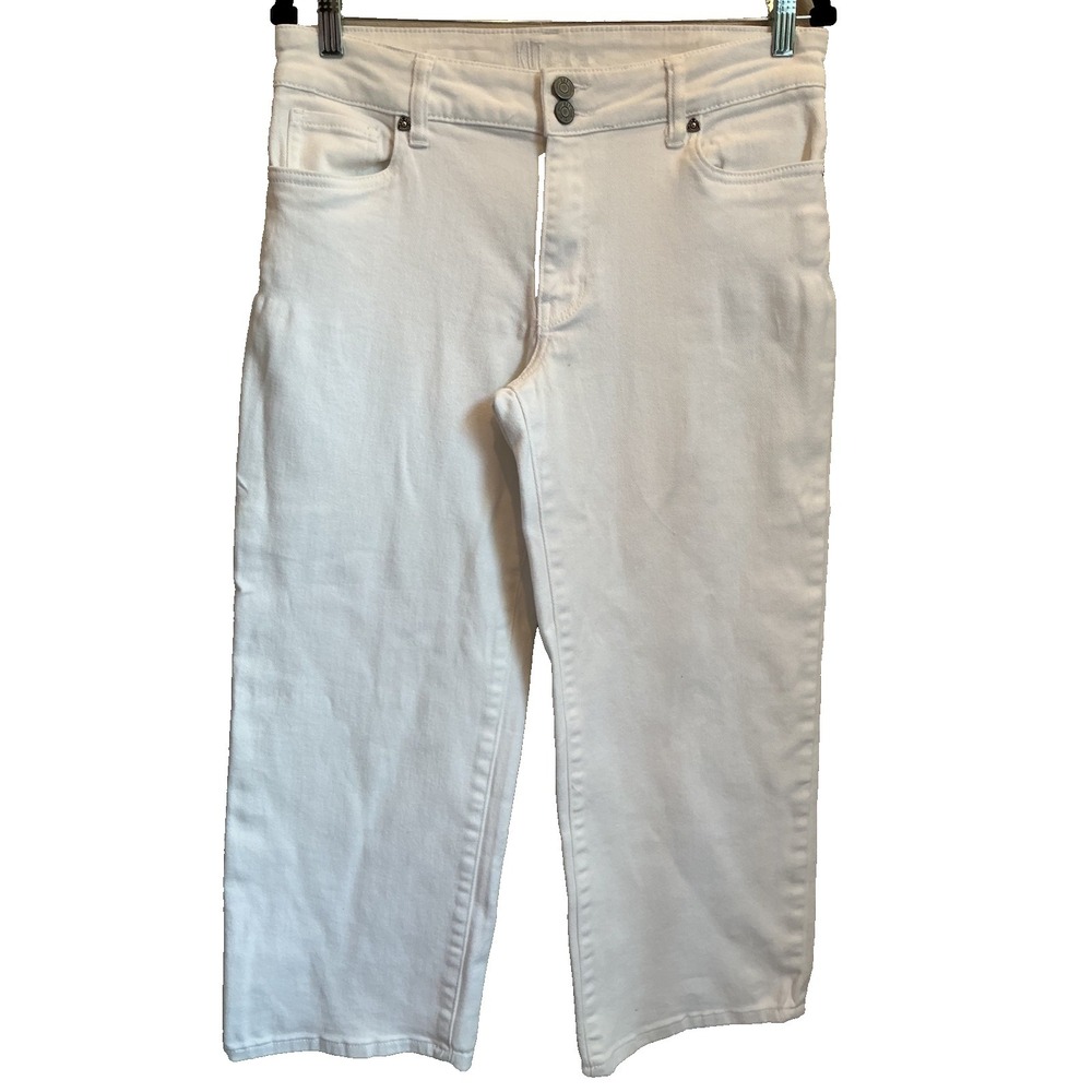 Kut from the Kloth Lucy Wide Leg Jeans Womens Sz 8/31 White High Rise
